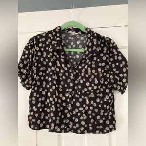 American eagle crop blouse size xs